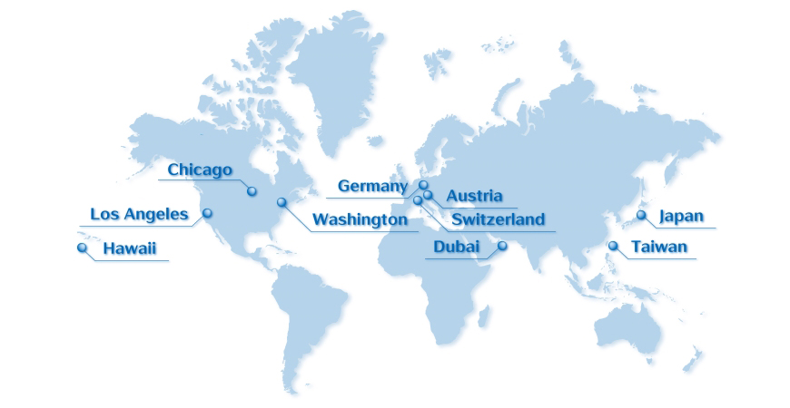 Wang Bao world sales territory map